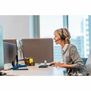 Poly Savi 8200 Office 8220 Wired/Wireless Over-the-head Stereo Headset - Black - Microsoft Teams Certification - Binaural 