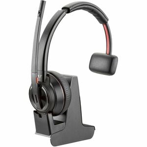 Poly Savi 8200 Office 8210 Wireless Helmet Mono Headset - Black - Monaural - Circumaural - 18000 cm - Bluetooth - 32 Ohm -