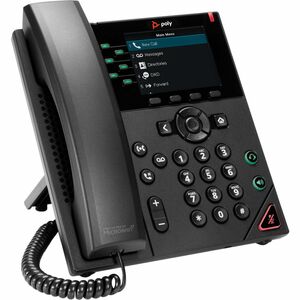 Poly VVX 350 IP Phone - Corded - Corded - Desktop, Wall Mountable - Black - TAA Compliant - VoIP - 2 x Network (RJ-45) - P