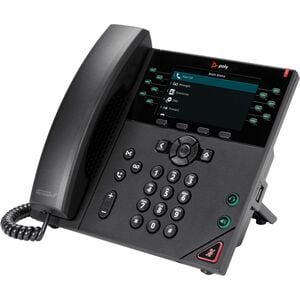 Poly VVX 450 IP-Telefon - Schnurgebunden - Schnurgebunden - Desktop, Wandmontierbar - Schwarz - VoIP - 2 x Netzwerk (RJ-45