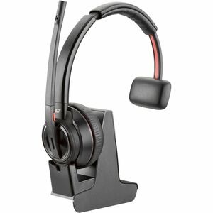 Poly Savi 8200 Office 8210 Kabellos Helmet, Kopfbügel Mono Headset - Schwarz - Monaural - Ohrumschließend - 20 Hz bis 20 k