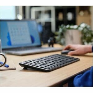 Trust Lyra Keyboard - Wireless Connectivity - USB 1.1 Type A Interface - Spanish - QWERTY Layout - Black - Scissors Keyswi