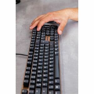 CHERRY KC 200 MX Keyboard - Cable Connectivity - USB Type A Interface - German - QWERTZ Layout - Black, Bronze - Mechanica