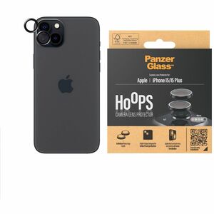 PanzerGlass® Hoops® Schwarz Kameraschutz for iPhone 15 | 15 Plus