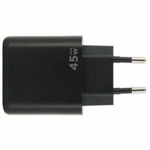 MOBILIS 45 W AC Adapter - Universal Adapter - 1 USB - 1 USB Type-C - For Notebook, Tablet PC, Smartphone - Black