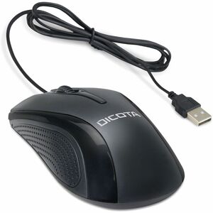 Dicota Maus - USB Typ-A - 3 Taste(n) - Schwarz - 1 - Kabel - 1200 dpi Auflösung - Scroll-Rad - Symmetrisch