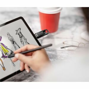 SanDisk Ultra Slider SDCZ480-128G-G46 128 GB USB 3.2 (Gen 1) Type C Flash Drive - 128-bit AES - 400 MB/s Read Speed