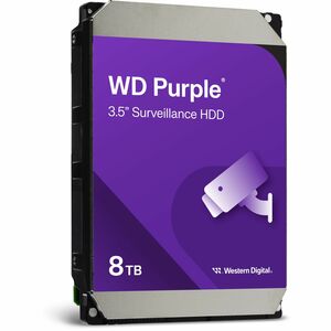 WD Purple Festplatte - 3,5" Intern - 8 TB - SATA (SATA/600) - Conventional Magnetic Recording (CMR) Method - 180 TB TBW