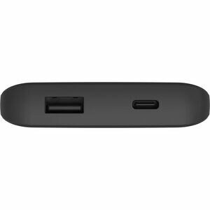 mophie Essential Power Bank - Black - For USB Type A Device, USB Type C Device, Smartphone - 10000 mAh - 3 x USB - Black