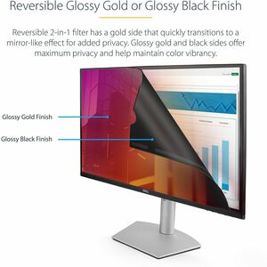 StarTech.com Plastic Privacy Screen Filter - Gold, Black - 1 - For 61 cm (24") LCD Monitor - 16:9 - Blue Light Reduction