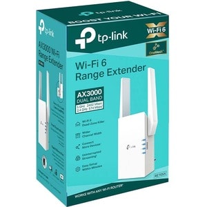 TP-Link RE705X Dual Band IEEE 802.11ax 2.91 Gbit/s Wireless Range Extender - 2.40 GHz, 5 GHz - 2 x External Antenna(s) - E