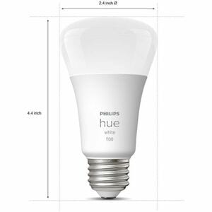 Philips Hue LED Light Bulb - 10.50 W - 75 W Incandescent Equivalent Wattage - A19 Size - White Light Color - E26 Base - Bl