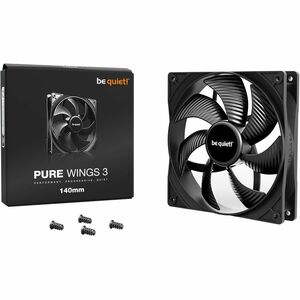 be quiet! Pure Wings 3 Cooling Fan - Gaming Console, PC, Cooling System - 140 mm Maximum Fan Diameter - 97.52m³/h Maximum 