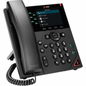 Poly VVX 350 IP Phone - Corded - Corded - Desktop, Wall Mountable - Black - TAA Compliant - 24 x Total Line - VoIP - 8.9 c