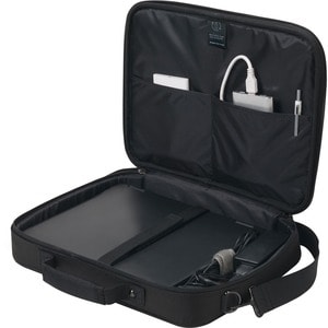 Dicota Eco Carrying Case for 38.1 cm (15") to 43.9 cm (17.3") Notebook - Black - 300D Polyethylene Terephthalate (PET) Bod