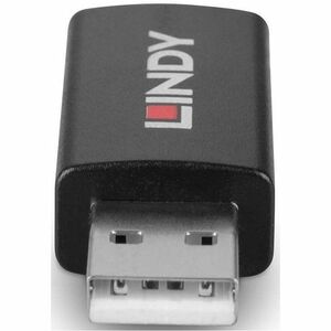 LINDY Datentransferadapter - Anschluss 1: USB A, Stecker - Nickel Anschluss - Golden Kontakt - Schwarz