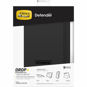 OtterBox Defender Rugged Carrying Case (Holster) Samsung Galaxy Tab A9+ Tablet - Black - Drop Resistant, Scrape Resistant,