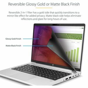 StarTech.com 14 Zoll 16:9 Laptop Blickschutzfolie, Doppelseitiger Laptop Goldfilter mit Erhöhtem Sichtschutz, Blaulichtfil