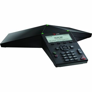 Poly Trio 8300 ID estação conferência - Wi-Fi, Bluetooth - Preto - Compatível com TAA - VoIP - 8.9 cm (3.5") LCD - 1 x Red