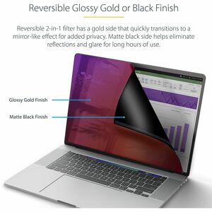 StarTech.com Plastic Anti-glare Privacy Screen Filter for 14" MacBook Pro - Gold, Black - 1 - For 35.6 cm (14") LED MacBoo
