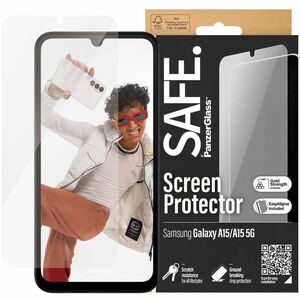 Safe Glass Screen Protector for Samsung Galaxy A15, Galaxy A15 5G - Transparent - For AMOLED Smartphone - Drop Resistant, 