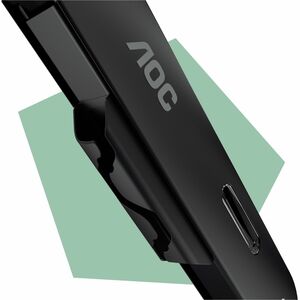 Bras support d'écran AOC pour Moniteur - Noir - Paysage/Portrait - Réglable en hauteur - 43,2 cm à 86,4 cm (34") - 9 kg Ma