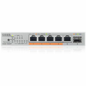 Zyxel 5-Port 2.5Gb MultiGig PoE Ethernet POE++ (60W) Switch | 5 x 100/1G/2.5G Ports + 1 x 10G SFP+ | 4 x PoE Ports | 70W B