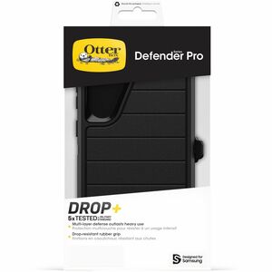 OtterBox Defender Series Pro Rugged Carrying Case (Holster) Samsung Galaxy S24+ Smartphone - Black - Bacterial Resistant E