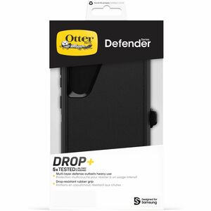 OtterBox Defender Carrying Case (Holster) Samsung Galaxy S24+ Smartphone - Black - Drop Resistant, Dirt Resistant, Scrape 