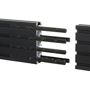 B-Tech System X Mounting Extension for Menu Board, Video Wall, Digital Signage Display, Mounting Rail, Wall Mount - Black 