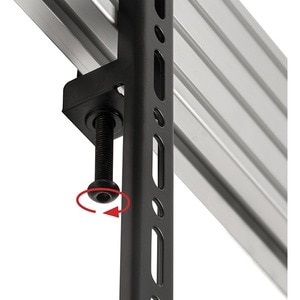B-Tech System X Wall Mount for Display Screen, Menu Board, Mounting Bracket, Mounting Adapter, Mounting Rail - Black - Hei