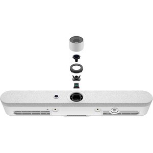 Logitech Rally Bar 960-001352 Video Conferencing Camera - 30 fps - White - USB 3.0 - 3840 x 2160 Video - Wall, Clip/Stand 