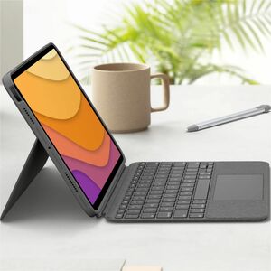 Logitech Combo Touch Keyboard/Cover Case Apple iPad Air (5th Generation), iPad Air (4th Generation) Tablet - Grey - Scuff 