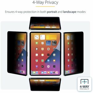 StarTech.com Plastic Anti-glare Privacy Screen Filter for iPad Pro - Black - 1 - For 27.9 cm (11") LCD iPad Pro - Blue Lig
