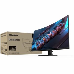 Gigabyte GS32QC 81.28 cm (32") Class WQHD Curved Screen Gaming LED Monitor - 80.01 cm (31.50") Viewable - Vertical Alignme