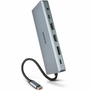 Dicota USB-Typ C Docking Station für Kamera, Speicherkartenleser, Monitor, Notebook, Desktop-PC, Kopfhörer, Tablet - Speic