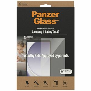 PanzerGlass ®️ Screen Protector Samsung Galaxy Tab A9 | Ultra-Wide Fit. Material: Tempered glass, Polyethylene terephthala