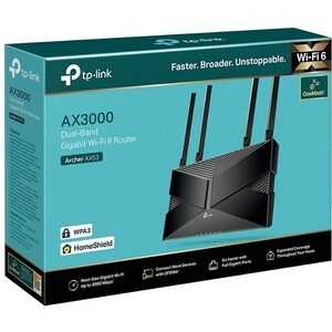 TP-Link Archer AX53 Wi-Fi 6 IEEE 802.11ax Ethernet Wireless Router - Dual Band - 2.40 GHz ISM Band - 5 GHz UNII Band - 4 x