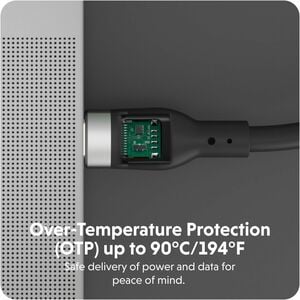 Câble Targus HyperJuice HJ4002BKGL - 2 m - Pour Dispositif USB typce C, MacBook, Ordinateur Portable, Téléphone Sur IP, Sm