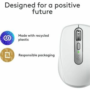 Logitech MX Anywhere 3S for Mac, Compact Wireless Bluetooth Mouse, 8K DPI Any-Surface Tracking, Quiet Clicks, USB C, Pale 