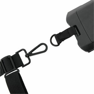 MOBILIS Adjustable Shoulder Strap - 1 Piece - Ring Attachment - 25 mm Width x 1.7 m Length - Black - Polyester