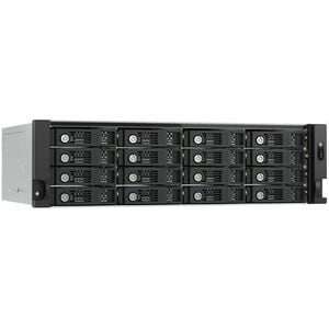 QNAP TL-R1600PES-RP Drive Enclosure SATA/600, SATA/300 - PCI Express Host Interface - 3U Rack-mountable - Hot Swappable Ba