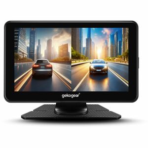 GekoGear Orbit C110 7" Infotainment Display with Dash Cam and Backup Cam - 7" Screen - Front/Rear - Wireless - 1024 x 600 