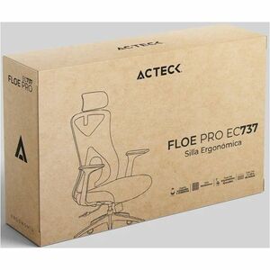 Silla de Oficina Acteck Floe Pro EC737 / Ergonómica + Ajuste lumbar + Reposa brazos fijo + Sistema de bloqueo / Reposa bra