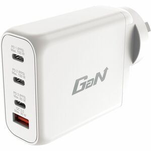 Verbatim 100 W AC Adapter - 1 Pack - Universal Adapter - 1 USB - 3 USB Type-C - For Notebook, Tablet PC, Smartphone, Gamin