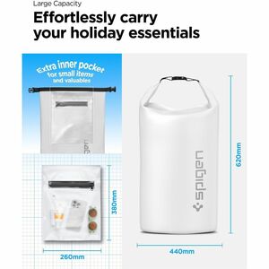 Spigen AquaShield Carrying Case Gear - Snow White - Water Proof, Water Resistant - Thermoplastic Polyurethane (TPU) Body -