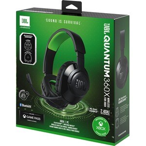 JBL Quantum 360X Gaming Headset - Stereo - Wireless - Bluetooth - 32 Ohm - 20 Hz to 20 kHz - Over-the-head, Over-the-ear -