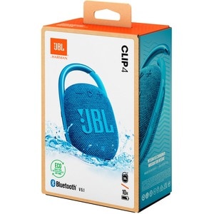 JBL Clip 4 Eco Portable Bluetooth Speaker System - 5 W RMS - Blue - 100 Hz to 20 kHz - Battery Rechargeable - 1 Pack