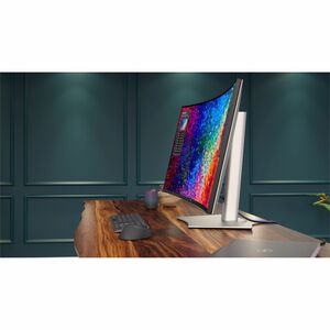 Dell UltraSharp U4025QW 40 Zoll Class 5K2K WUHD Gekrümmter Bildschirm LED-Monitor - 21:9 Format - Schwarz, Silber - 100,8 