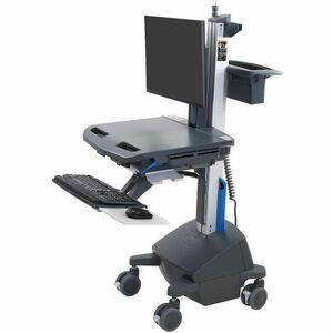 Ergotron StyleView Display Cart - TAA Compliant - 14.06 kg Load Capacity - 4 Casters - Aluminium - Dark Grey - 61 cm (24")